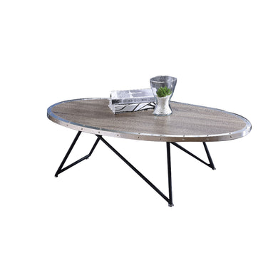 Vintage Coffee Table, Weathered Gray Oak