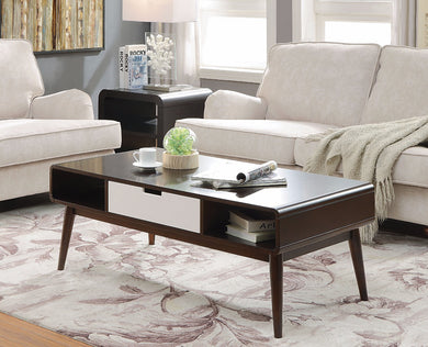 Trendy Coffee Table, Espresso & White