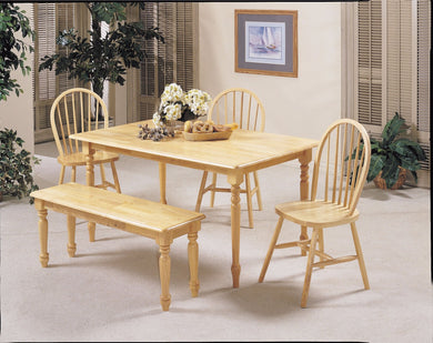 Traditional Style Dining Table, Natural Wood Brown