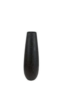 Adorning Slender Ceramic Vase, Black