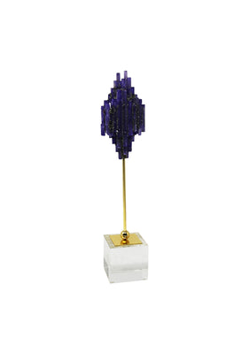 Amiable Decor Stone On Stand, Purple