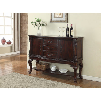 Aesthetically Designed Commodious Side Board, Brown