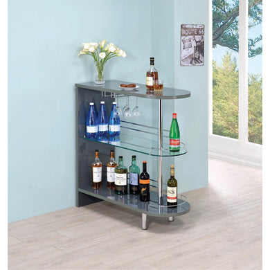 Alluring Contemporary  Bar Table, Gray