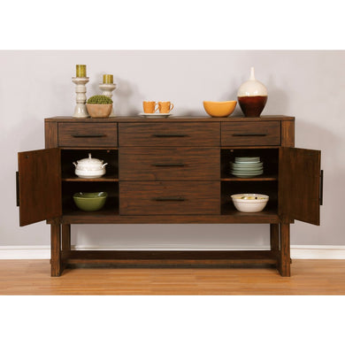 Well-designed Wooden Server With Storage drawers, Brown