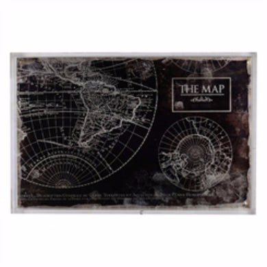 Ancient Map Print Global Tray, MultiColor