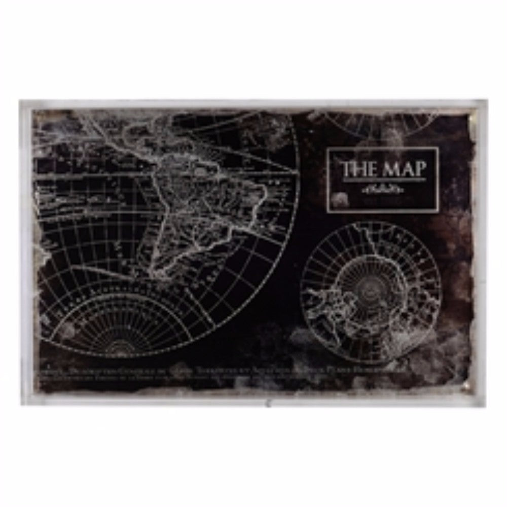 Ancient Map Print Global Tray, MultiColor