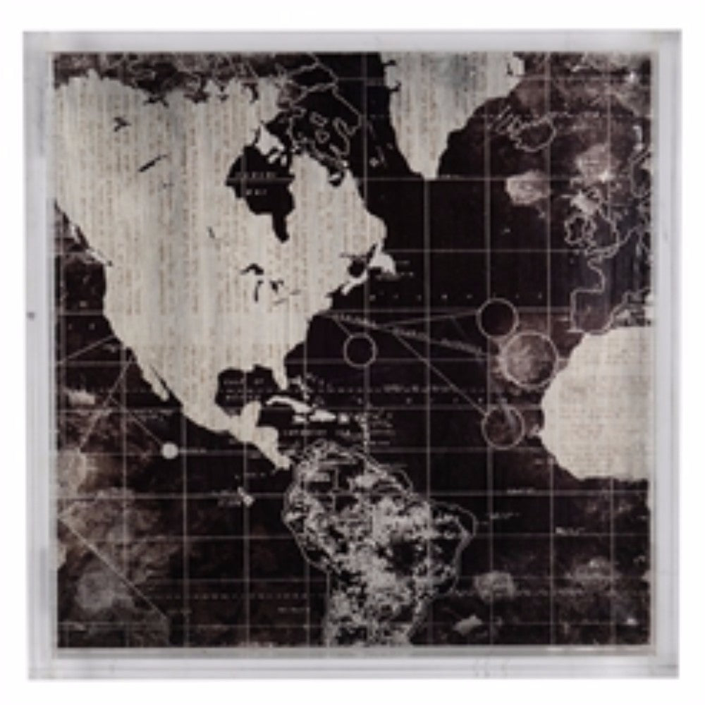 Antique Map Print Global Tray, Multicolor