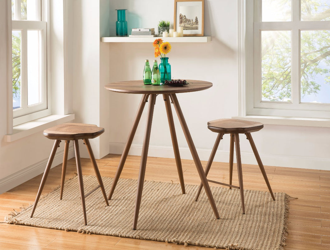 Amazing Counter Height Set, Oak Brown, 3 Piece Pack
