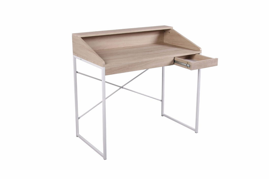 Writing Desk With 1 drawer, Brown & White