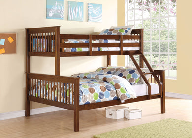 Twin/Full Bunk Bed, Walnut