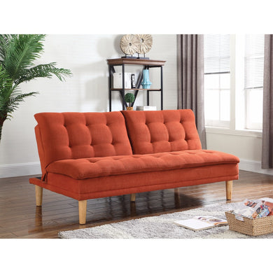 Tufted Modern Stylish Sofa Bed, Orange
