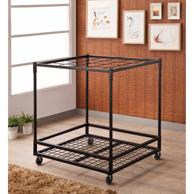 Well-designed Metal Rug Rack With Casters, Black