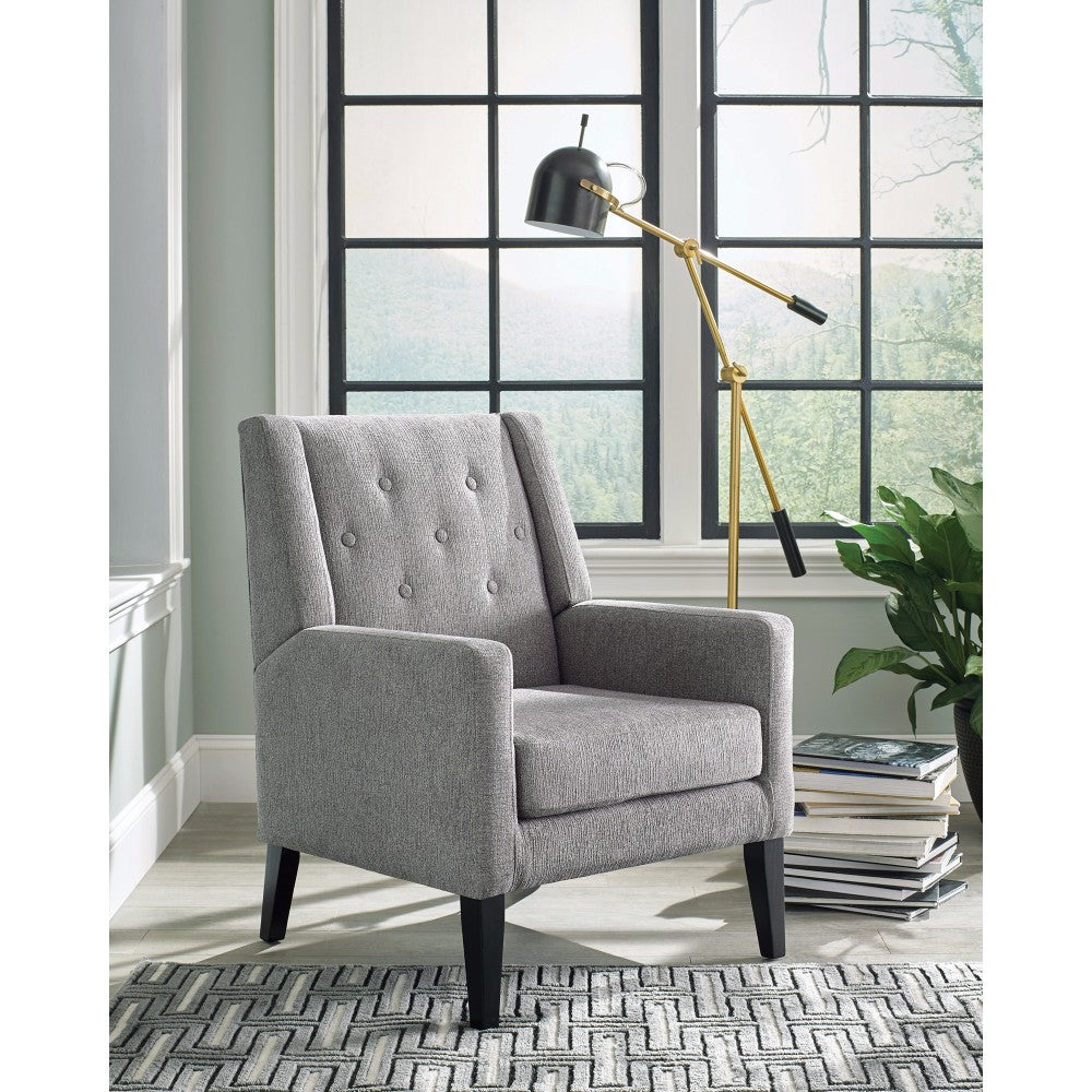 Supremely Debonair Accent Chair, Gray