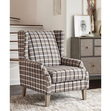 Vintage Inspired Accent Chair, Gray/White