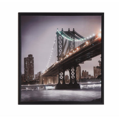 The Big Bridge Wall Art with Frame, Multicolor