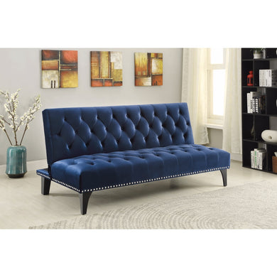 Traditional Style Sofa Bed, Royal Blue