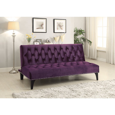 Traditional Style Sofa Bed, Purple