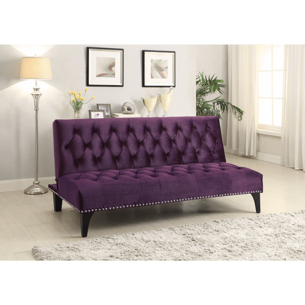 Traditional Style Sofa Bed, Purple