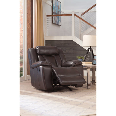 Ultra-Comfortable Glider Recliner Chair, Chocolate Brown