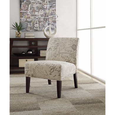 Ultra-Modern Accent Chair, White/Gray