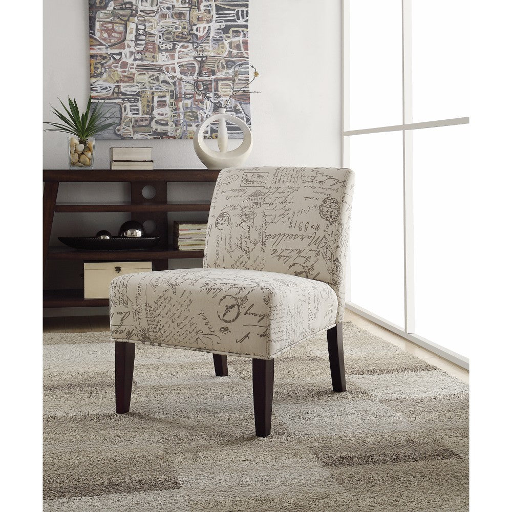 Ultra-Modern Accent Chair, White/Gray