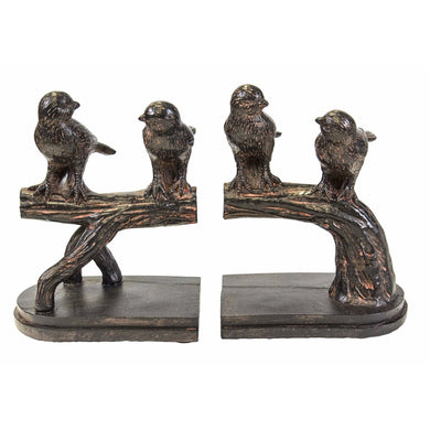 Wandering Birds Bookends, Brown, Set of 2