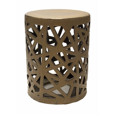 Webbed Garden Stool, Bronze