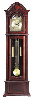 Vintage Grandfather Clock, Dark Walnut Brown