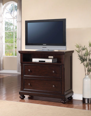 Affable TV Console, Dark Walnut Brown