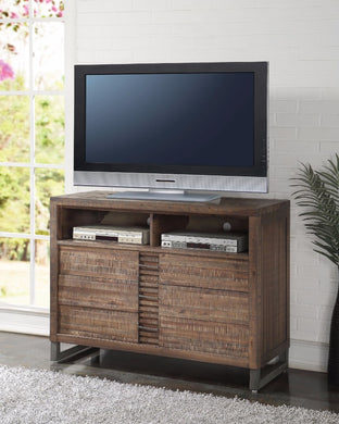 Wooden TV Console, Reclaimed Oak Brown