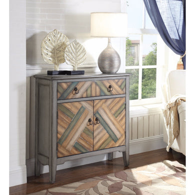 Vintage Style Wooden Accent Cabinet, Gray