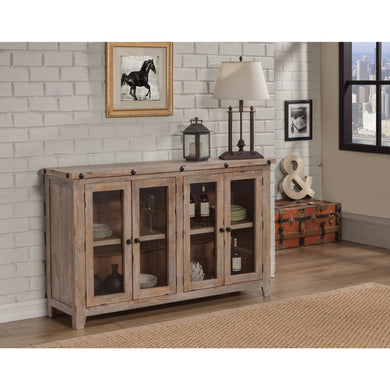 Traditional Wooden Accent Cabinet, Brown
