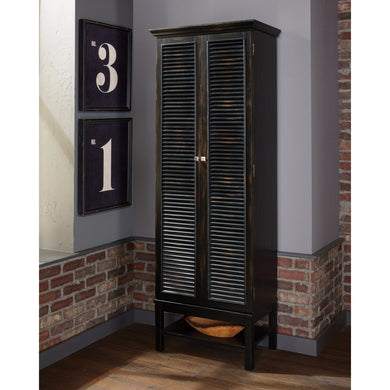 Unique Tall Wooden Wine Cabinet, Brown