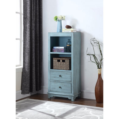 Well-Made Wooden  Accent Tall Cabinet, Blue