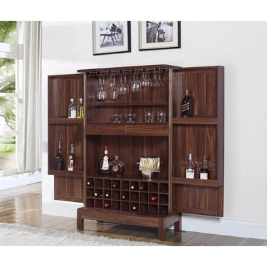 Wooden Wine Storage Bar Cabinet, Brown