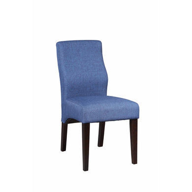 Well-made Upholstered Dining Chair, Blue, Set of 2