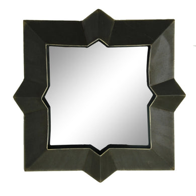Well Cultivated Metal Wall Mirror, Brown