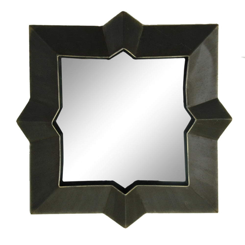 Well Cultivated Metal Wall Mirror, Brown