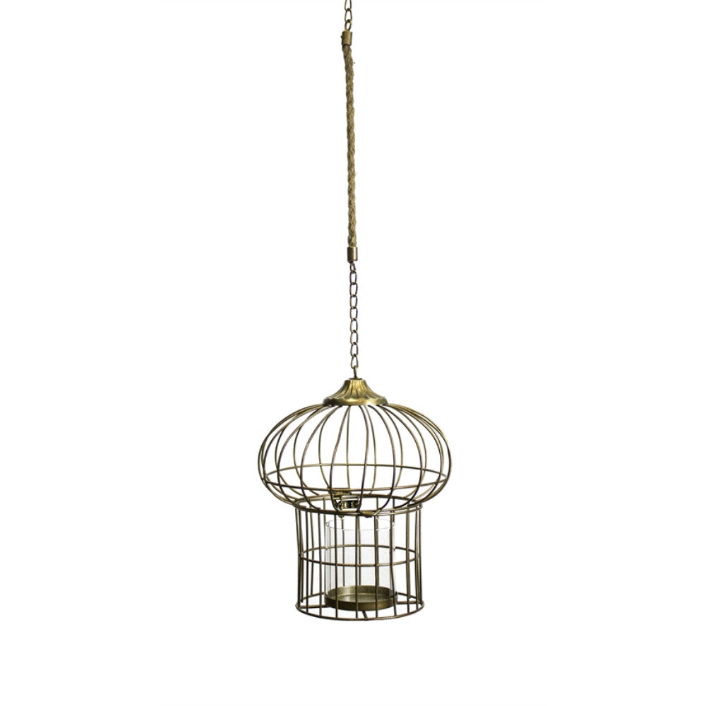 Utterly Sensational Metal Hanging Lantern, Gold