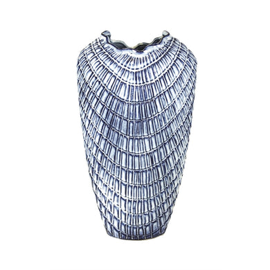 Amazingly Designed Decorative Ceramic Vase, Blue And White