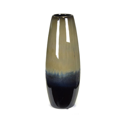 Two Tone Decorative Ceramic Vase, Brown