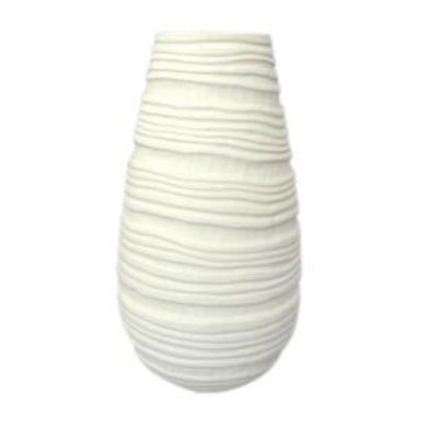 Tempting Decorative Spiral Ceramic Vase ,  White