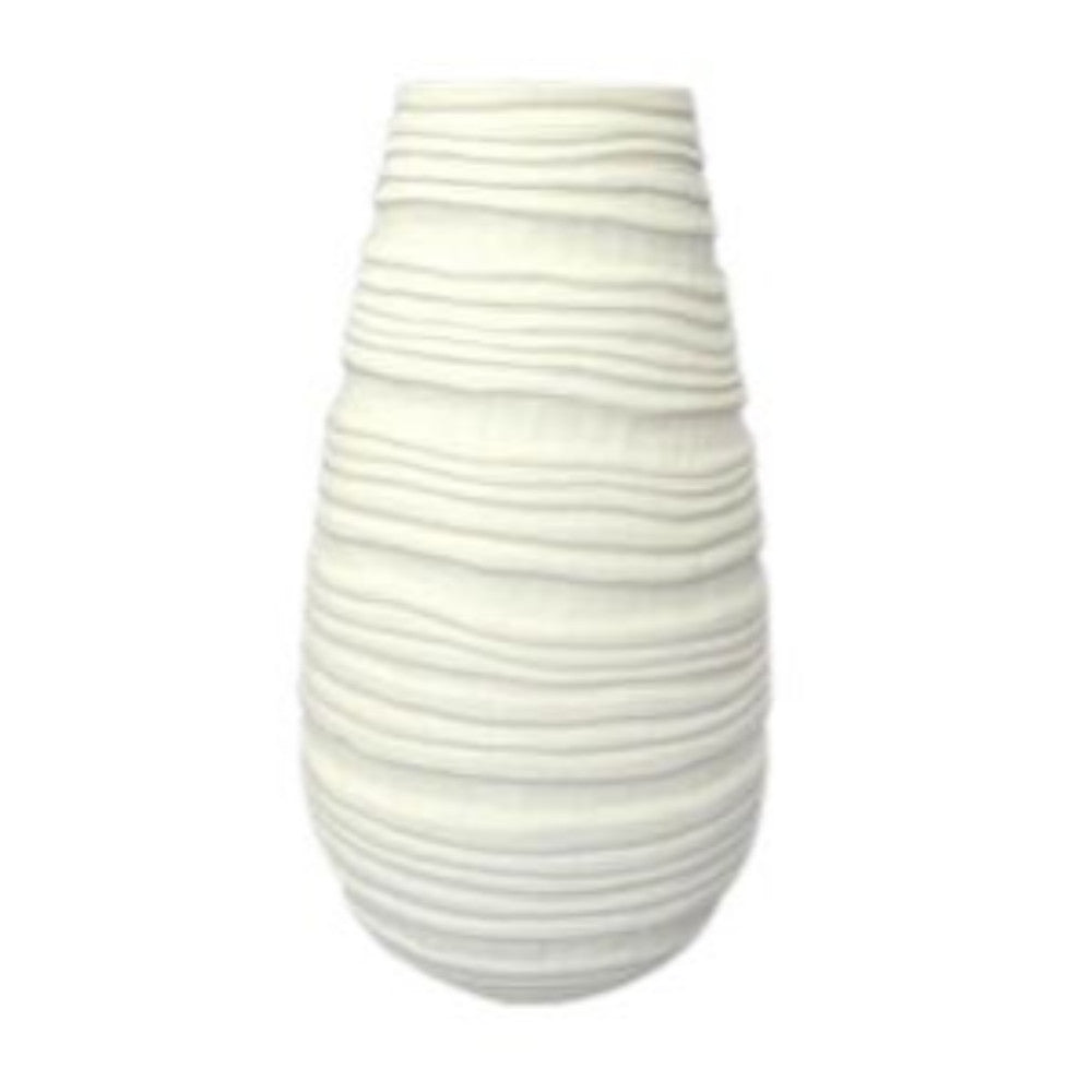 Tempting Decorative Spiral Ceramic Vase ,  White