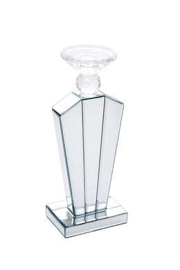 Well-Designed Silver Mirrored Pannel Candle Holder