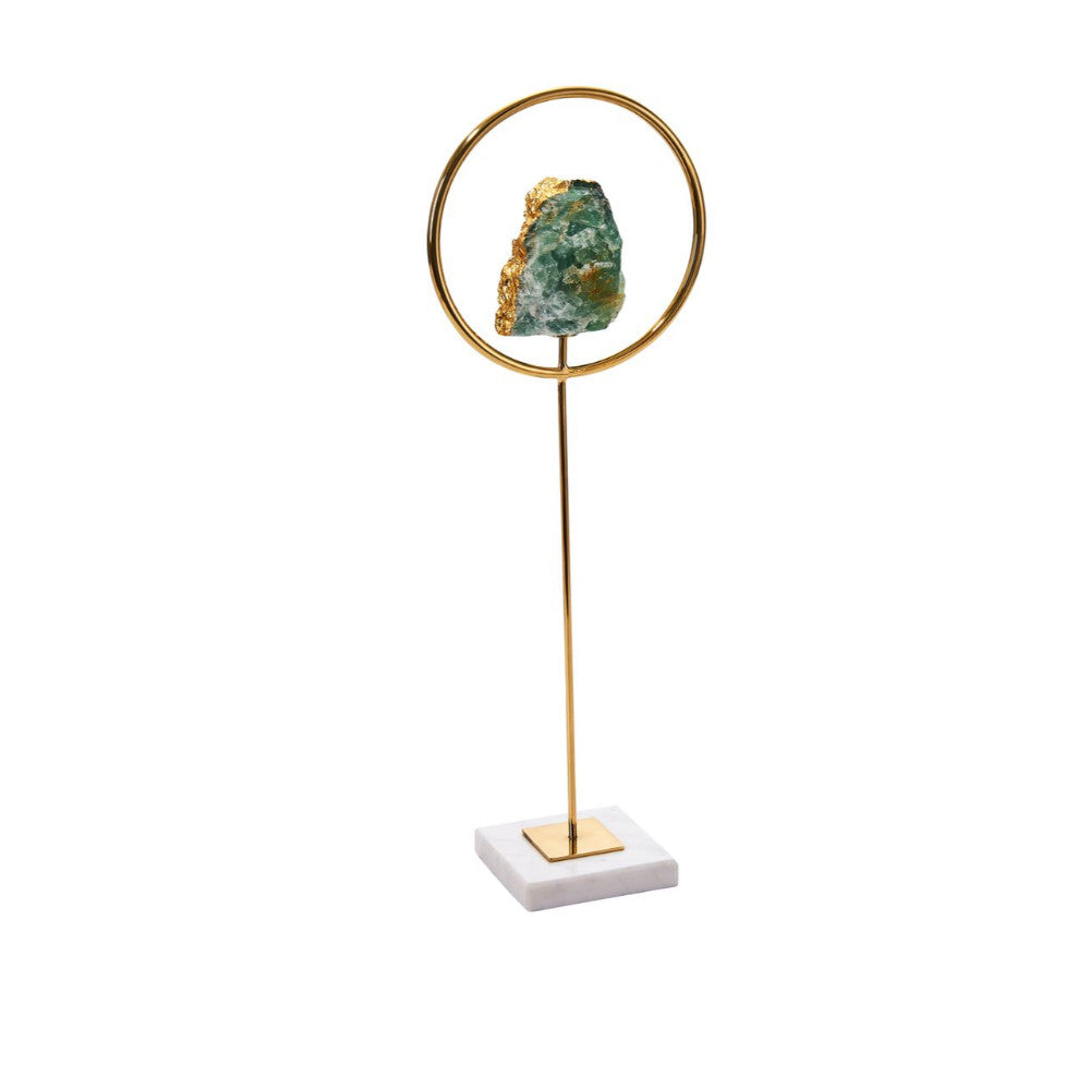 Terrific   Decorative Table Decor With Agate, Green And Gold