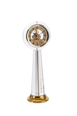 Well-Designed Table Clock, Gold And Silver