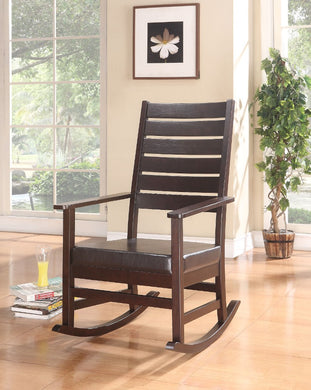 Wooden Rocking Chair, Espresso Brown
