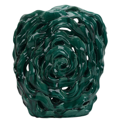 Vivid Refluent Decorative Ceramic Abstract Vase, Green