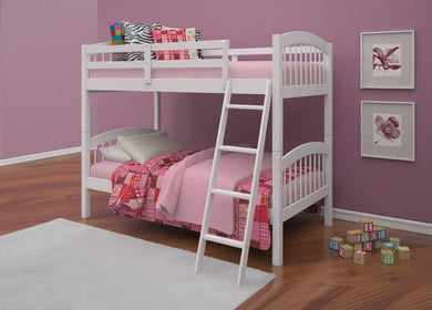 Wooden Twin/Twin Bunk Bed, White