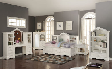 Wooden Twin Size Daybed with Storage, White
